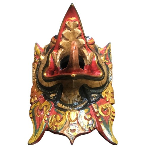 Home Decor Mask Bird Garuda Eagle Wall Balinese Hindu Hand Carved Painted Wooden - Picture 5 of 12