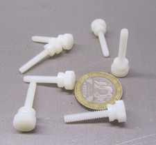 Nylon Plastic Thumb Screw, 6-32 x 3/4" Length, 23/64" head Dia, 50 Pc