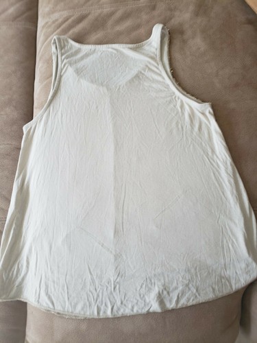 Top Serbatoio Oro Beige Neutro Foderato Miscela Viscosa Taglia M/L Made In Italy - Foto 9 di 11