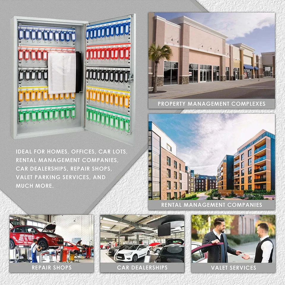 Barska 100 Key Safe Storage Box Wall Mount Cabinet CB12956 - Image 4 of 4