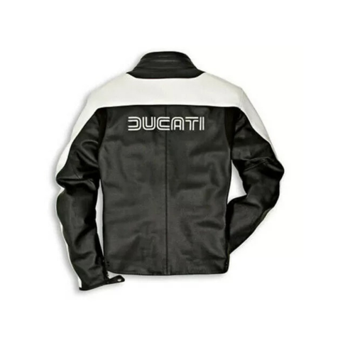 Custom Ducati Men's Leather Biker Racing Jacket Motorcycle Riding Jacket for Men - Picture 2 of 3