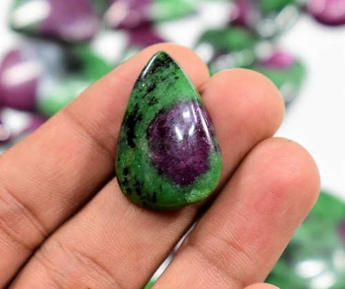 Natural Ruby Zoisite Wholesale Cabochon Lot Top Quality loose Ruby Gemstone V59 - Picture 8 of 10