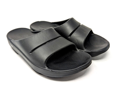 OOFOS Recovery Sandal M7/W9 ブラック Oofos Ooahh Black Recovery Slide Sandal W9-M7-EU40 Slip On