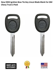 New OEM Ignition Bow Tie Key Uncut Blade Blank For GM Chevy Truck 2 Pack 