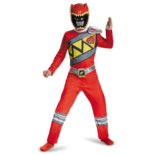 Power Rangers Red Ranger Classic Kinderkostüm Overall und Maske - Bild 1 von 8