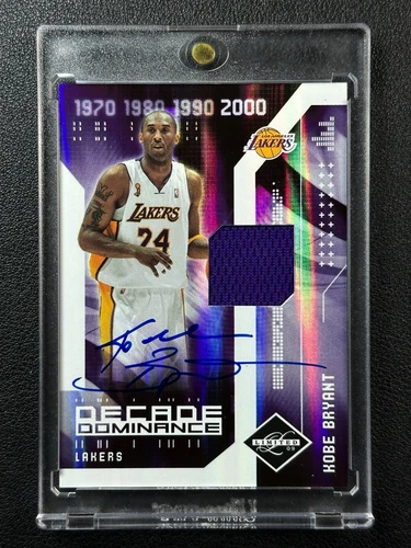 KOBE BRYANT 2009-10 PANINI LIMITED DECADE DOMINANCE 2000s JERSEY AUTO 03/49 HOF