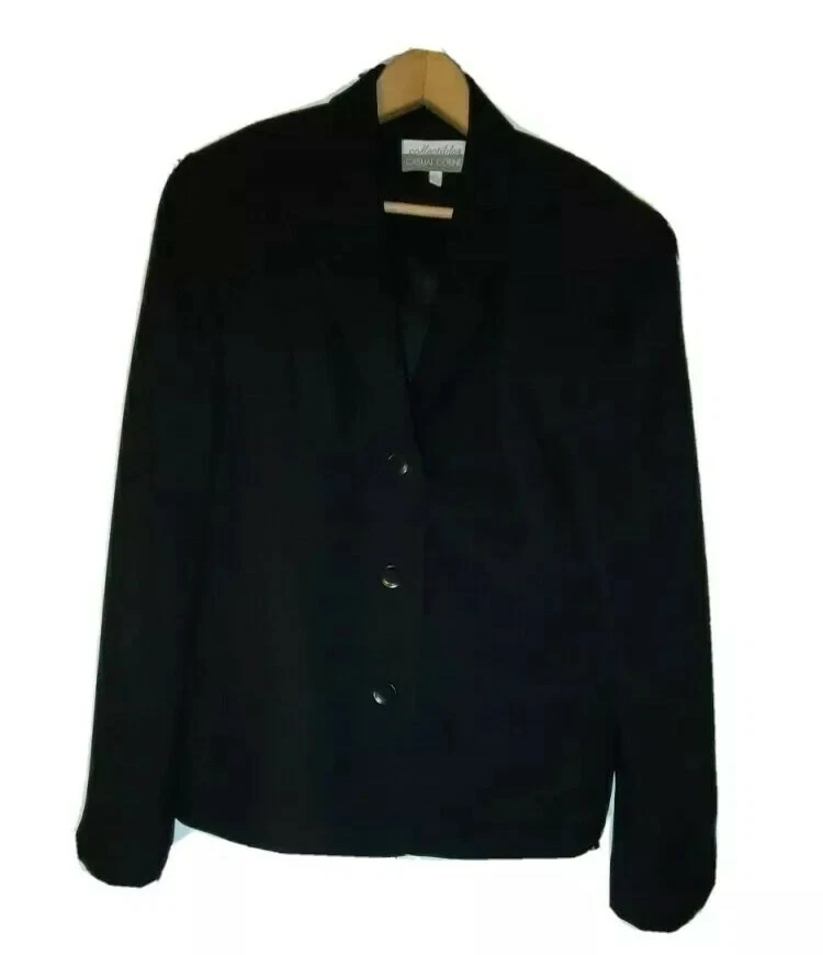 Women's 16 long sleeve button Blazer jacket seperate suit top lined shoulder pad