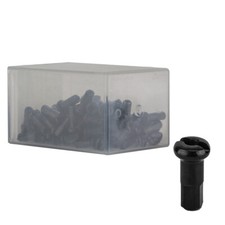 DT Swiss Brass Spoke Nipples 2.0 x 12mm Black Box of 100