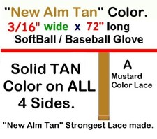 Baseball Softball Glove Repair Leather lace 3/16"X72" 10 "NEW ALM TAN" STRONG