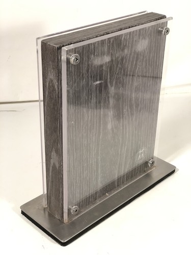 SCHMIDT BROS. CUTLERY Ash Wood Magnetic Acrylic Shield Knife Block Holder Stand - Picture 9 of 12