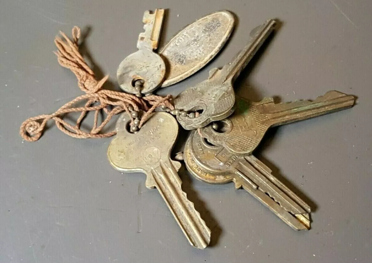 Vintage Keys on Key Chain Curtis Keil Jeco National Key Co. Time Capsule