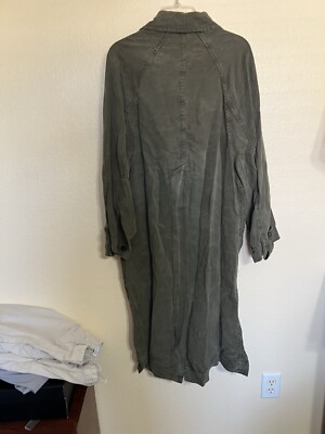 Zara New COLLECTION WASHED LYOCELL TRENCH 8436/802 Khaki