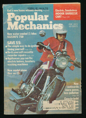Vtg Popular Mechanics February 1972 Suzuki GT-750 J Le Mans USN SES Surface  Ship | eBay