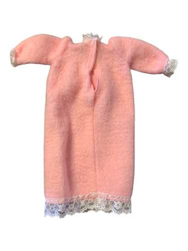 Mattle 1993 BEDTIME BARBIE NIGHTGOWN Soft Replacement Outfit Pink Fleece Lace - Picture 4 of 5