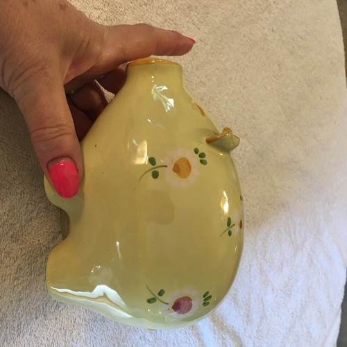 Vintage Ceramic piggy bank pig yellow - Picture 3 of 9