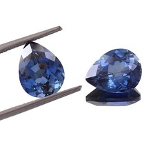 Natural Ceylon Royal Blue Sapphire Pear Cut Loose Gemstone Matched Pair 9x7 MM