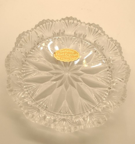 24% Bleikristall Klarglas Untersetzer Western Germany - Bild 1 von 3