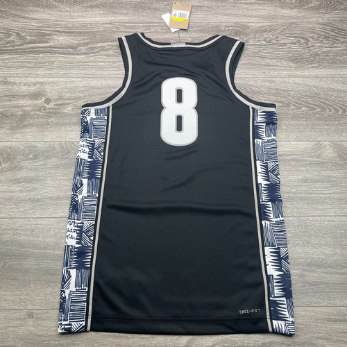 Nike Elite Basketball Jersey Jordan Georgetown Hoyas #8 Mens S Black Stitched - Picture 12 of 17