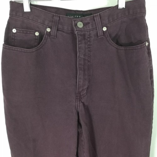 Vintage 90s Mom Jeans The Limited Size 12 Purple High Waisted Rise Tapered Leg - Picture 2 of 12