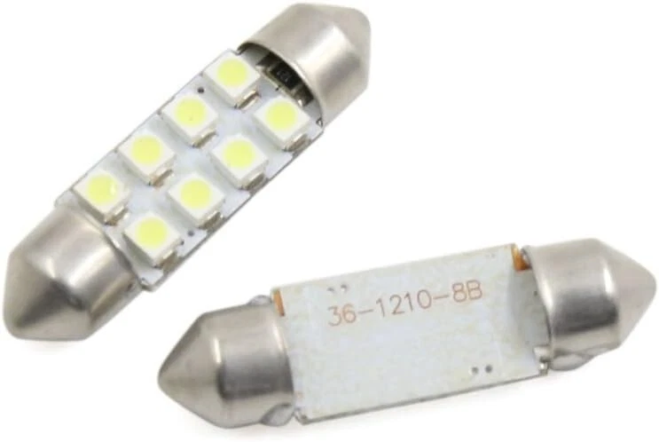 (2X) 35MM 3W LED FESTOON WHITE NUMBER PLATE BULBS 239 35MM C5W - Image 3 of 4