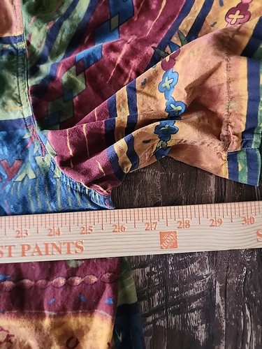Territory Ahead Shirt Multicolor Aztec Sun Print Button Short Slv Pocket 2XL - Picture 8 of 11