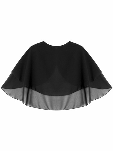 Cárdigan para mujer con volantes abierto manga 3/4 bolero encogiéndose de hombros chifón capa chal de noche - Imagen 36 de 72