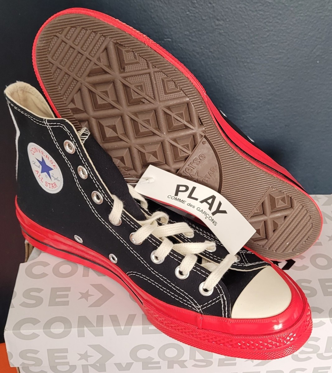 NEW CONVERSE x COMME DES GARCONS PLAY CHUCK 70 HI US MEN'S