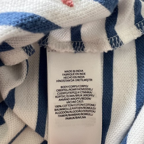 Polo Ralph Lauren Girls Sleeveless Pony Logo Floral Striped Romper, Size XL (16) - Picture 11 of 14