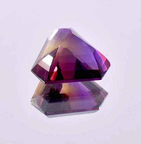 Ametrina Bolivia naturale impeccabile 7 x 7 bicolore gemme non trattate certificate GIT - Foto 5 di 5