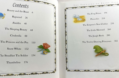 Treasury of Fairy Tales 2002 Padded Hardcover Gold Binding - Imagen 8 de 9