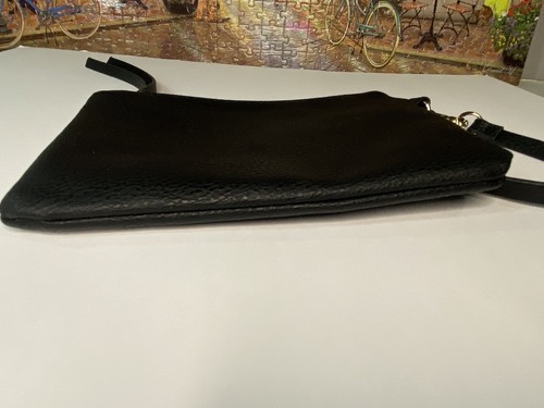 Steve Madden Handtasche Tasche mit Riemen, 8 x 6 Zoll. Schwarzes Leder - gebraucht - Bild 3 von 7