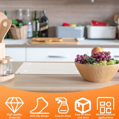 Acrylic Cutting Board Non-Slip Countertop Chopping Board Clear Rectangle teAaG - Picture 2 of 12