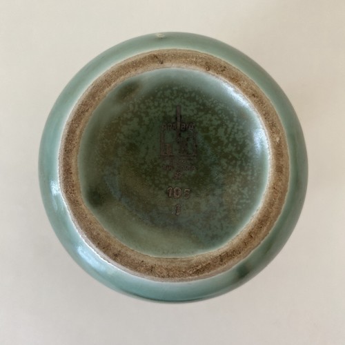 Vase Arabia Suomi Finland en Faïence Vert Production 1932-1949 Art Pottery - Imagen 3 de 5