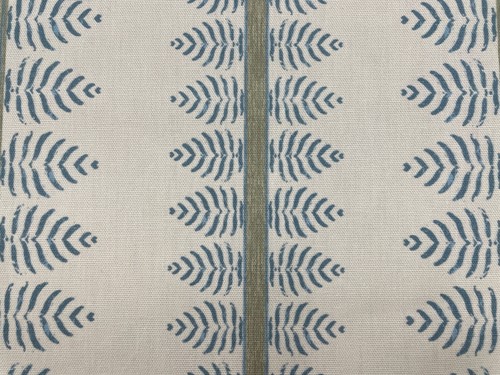 Woodperry Streifen BAUMWOLLE STAHL BLAU Vorhang Handwerk Stoff - Bild 8 von 8