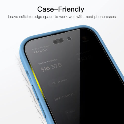 Privacy Anti-Spy Glass Screen Protector For iPhone 15 14 13 12 11 Pro Plus Max - Picture 6 of 15