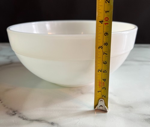 Fire King Oven Ware White Mixing Bowl Set 8.75" & 7.25" Diameter Set Of 2 - Picture 13 of 13