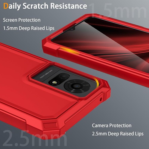 For TCL 50 LE Phone Case 2 Layer Protection Shockproof Corners TPU Bumper Cover - Picture 2 of 32
