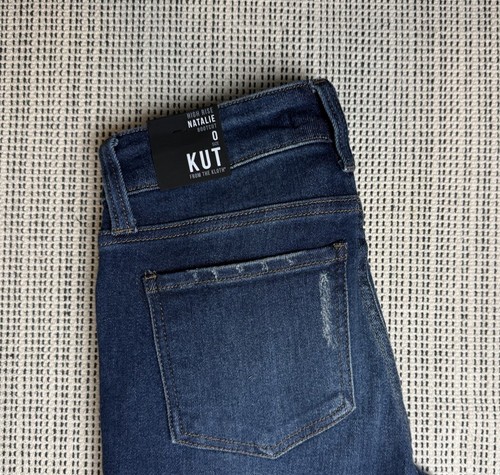 Neu mit Etikett Kut From The Kloth Natalie Damengröße 0 blau dunkle Waschung Denim Bootcut-Jeans - Bild 15 von 23