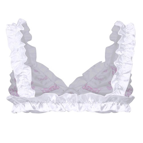 Sujetador de entrenamiento Sissy Cross Dresser lencería suave satinado suave para HOMBRE ropa interior - Imagen 12 de 18