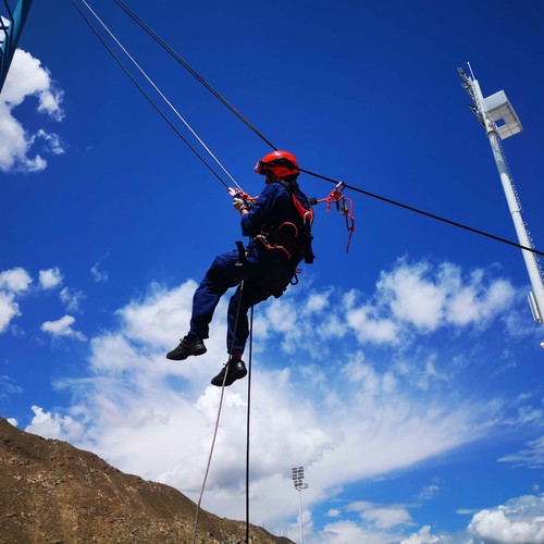Arnés de seguridad de cuerpo completo aparejo de rescate trabajo de espeleología en altura detención de caídas - Imagen 6 de 7