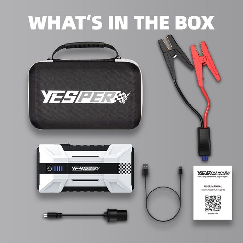 YESPER Car Battery Jump Starter Power Bank Battery Charger Booster Pack 1550A CA - Picture 11 of 11