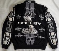 VINTAGE RARE JH DESIGN FORD MUSTANG  SHELBY COBRA  GT BOMBER STYLE JACKET SIZE L