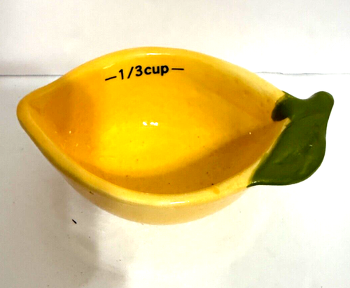 Tazas medidoras Ashland miel abeja 1 juego de 4 tazas apilables en forma de limón amarillo - Imagen 7 de 10