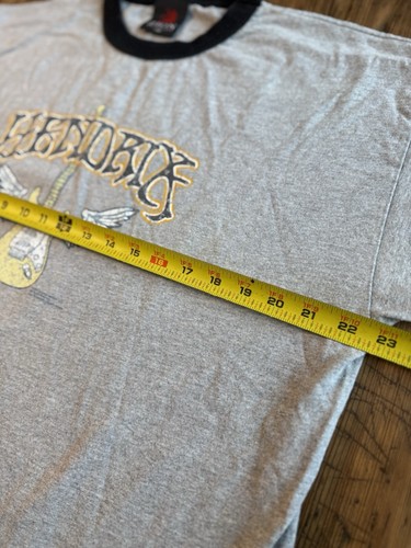 Jimi Hendrix Vintage Little Wing Guitar 2003 Ringer T Shirt Sz XL Zion Rootwear - Picture 9 of 11