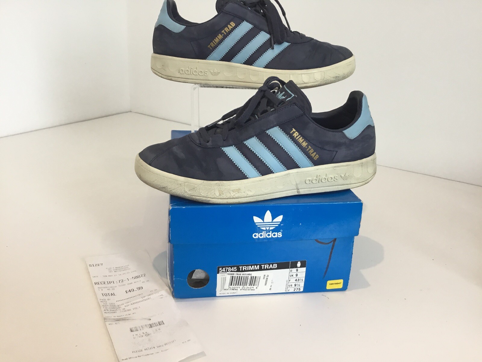 Hombre Vintage Retro Adidas Trimm Trab entrenadores Caja Azul Uk9 43 Smart Casual Hombre Vintage Retro Adidas Trimm Trab entrenadores Caja Azul Uk9 43 Smart Casual