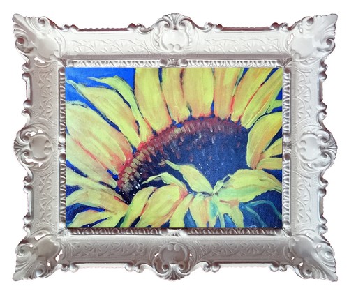 Wunderschönes Gemälde Bilder Barock Antik Repro Rahmen Sonnenblume 56x46 cm Mix - Picture 33 of 34