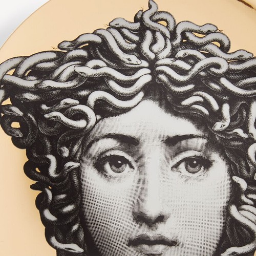 Placa de Pared Fornasetti PTV217X Tema E Variazioni Nº 217 Patrón Dorado Auténtica - Imagen 4 de 4