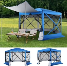Pop up Gazebo Screen Tent Screen House for Camping 8x8ft/12x12ft Gazebo Outdoor~