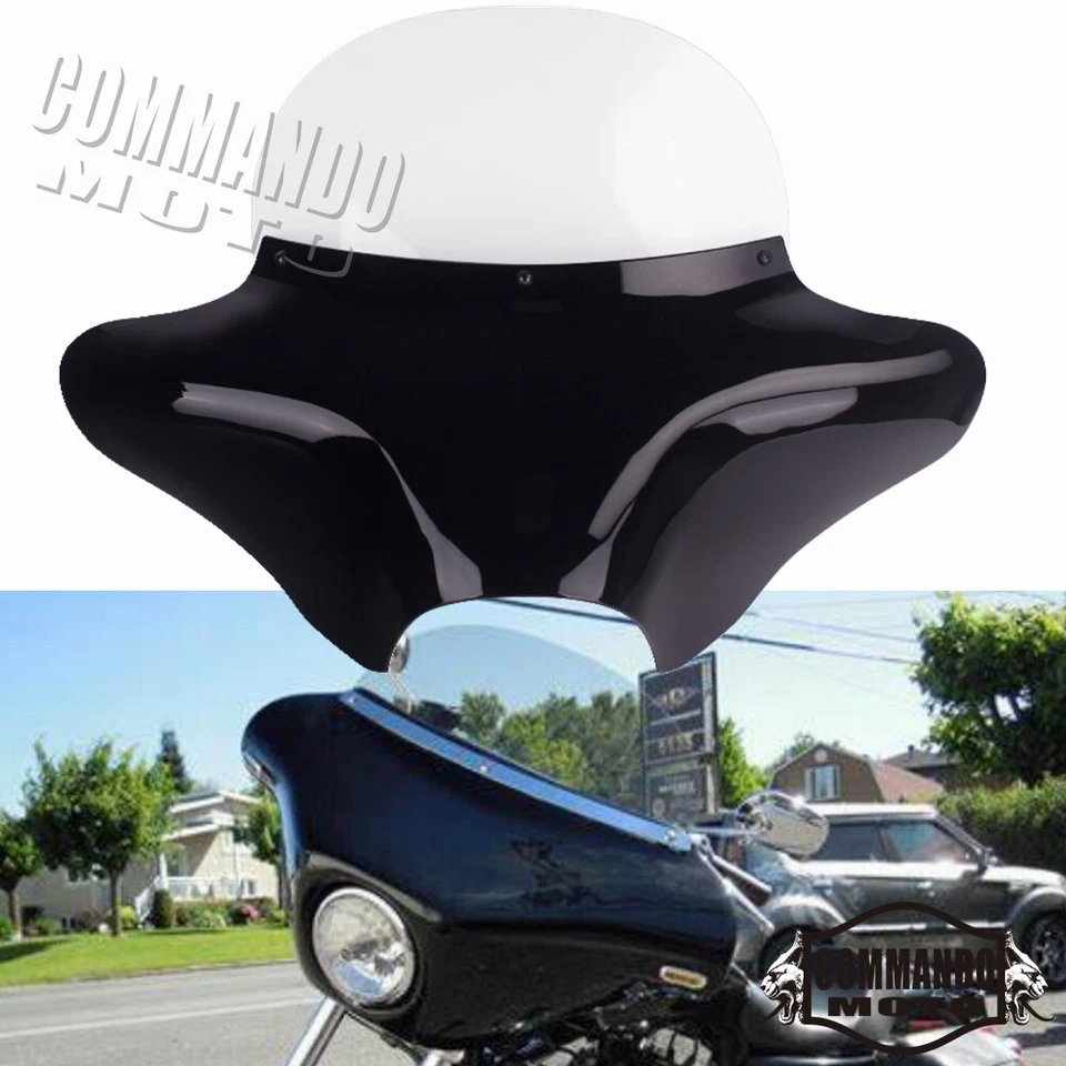For Harley Road King FLHR FLHRC I 1994-2024 Batwing Fairing & Clear Windshield - Image 2 of 4