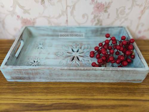 Elegant Wooden Serving Tray Mango Wood Tray Multipurpose Tray - Picture 2 of 4